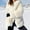 White, variant on absuyy Woman Faux Furry Coats Hooded Outerwear Zip Up Warm Long Sleeve Fuzzy Coat Cardigan Black Size 3XL