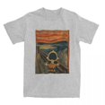 thumbnail image 3 of Camiseta de algodón para hombre con diseño artístico de Snoopy, Charlie Brown, Peanuts, Scream, cuello redondo, manga corta, idea de regalo, 3 of 5