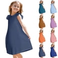 thumbnail image 1 of Girls Summer Dress Tween Dresses Sleeveless Dress with Ruffle Sleeves Perfect for Summer Party and Casual Wear ,Sie:160, 1 of 8