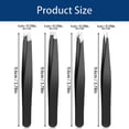 thumbnail image 2 of Set de pinzas YilulvDeng de 4 piezas de acero inoxidable negro, 2 of 7