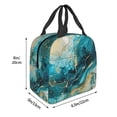 thumbnail image 2 of Naloa Abstract Ocean Currents Print Lunch Box for Women Men,Insulated Lunch Bag,Lunchbox,Thermal Leakproof Cooler,Reusable Lunch Tote Bag for Work School Travel Picnic, 2 of 7