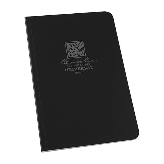 Rite in the Rain Pocket Book,64 Sheets,Black Cover,32lb 774