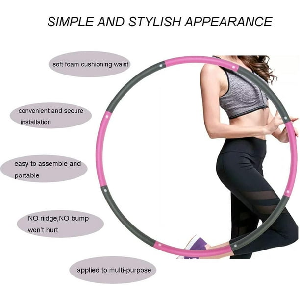 Cribun Hula Hoop For Weight Reduction, Tires With Foam Approx. Adjustable Weight 19-35 In Weights Of Weighted Hula Hoops For Fitness