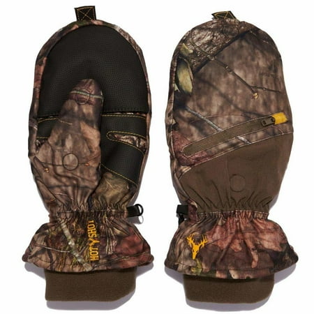 HOT SHOT Men's Camo Huntsman Pop-Top Mittens - Mossy Oak Break-Up Country
