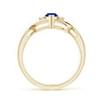 thumbnail image 2 of Angara Natural 0.6 Ct. Blue Sapphire with Diamond Infinity Ring in 14K Yellow Gold for Women (Ring Size: 3), 2 of 10