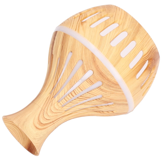 Difusor De Aroma, Humidificador De Aire De Bajo Ruido De 35 DB, 300 Ml, Diseño De Grano De Madera LED De 7 Colores Con Cable De Alimentación USB Para Sala De Estar