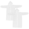 thumbnail image 1 of Poncho de lluvia reutilizable para adultos, 2 unidades, impermeable, portátil, de EVA, con capucha, transparente, para actividades al aire libre, para adultos, mujeres y hombres., 1 of 6