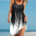 thumbnail image 5 of Vestido de Verano para las Mujeres Impreso sin Mangas Cuello Redondo, Suelto de Rodilla de Longitud Vestido Casual para la Primavera, 5 of 5