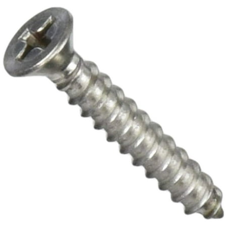 

Number 8 Size 18-8 Stainless Steel Phillips Flat Head Screws for Metal 2 Long