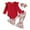 N368-Red, variant on NAFUU Christmas Baby Girl Clothes Girls Santa Print Ribbed Long Sleeve Romper Tops Bell Bottom Pants Headband 3 Pcs Clothes Set 0-3 Months