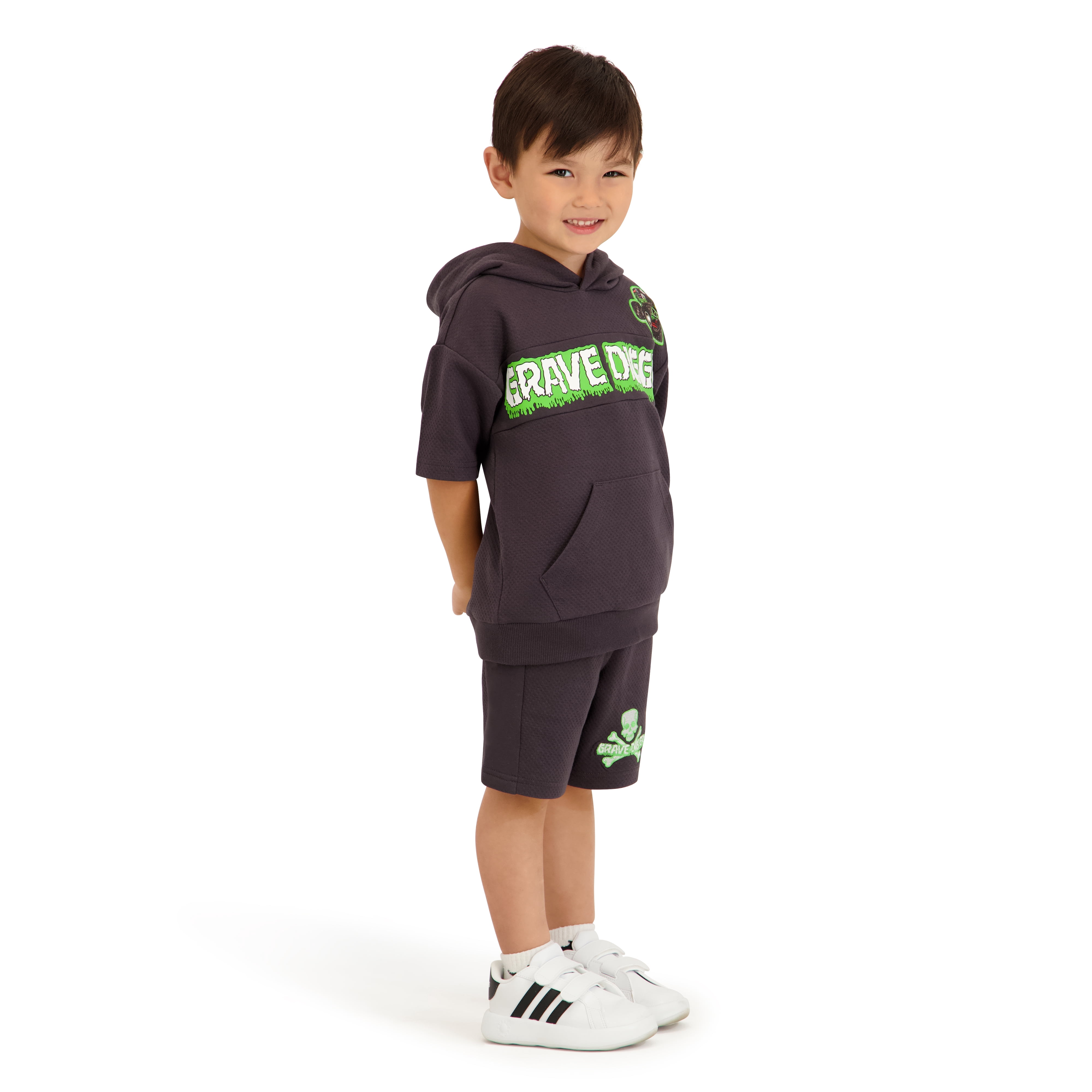 Monster Jam Toddler Boy Textured Knit Short Set, Sizes 12 Months-5T