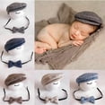 thumbnail image 5 of Boina para bebé, niño o niña, sombrero y pajarita, accesorio para fotografía de disfraces, 5 of 5