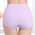 thumbnail image 6 of BLTIBY Women Butt Lifter Shapewear Cotton Mid Waisted Tummy Control Solid Color Underwear Body Shaper Panties Purple XL, 6 of 8