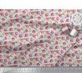 thumbnail image 2 of Soimoi Blue Rayon Crepe Fabric Floral & Pomegranate Fruits Decor Fabric Printed BTY 46 Inch Wide, 2 of 6