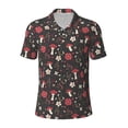 thumbnail image 2 of Daiia Fly Agaric and Flowers Pattern Men’s Polo Shirts,Solid Deck Shirt,Classic Fit, Breathable Cotton Polo for Casual and Sport Wear-Medium, 2 of 9