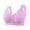 Purple, variant on Women's Seamless Front Buckle Yoga Bra with Lace Edge for Comfortable Movement and Sleep Support