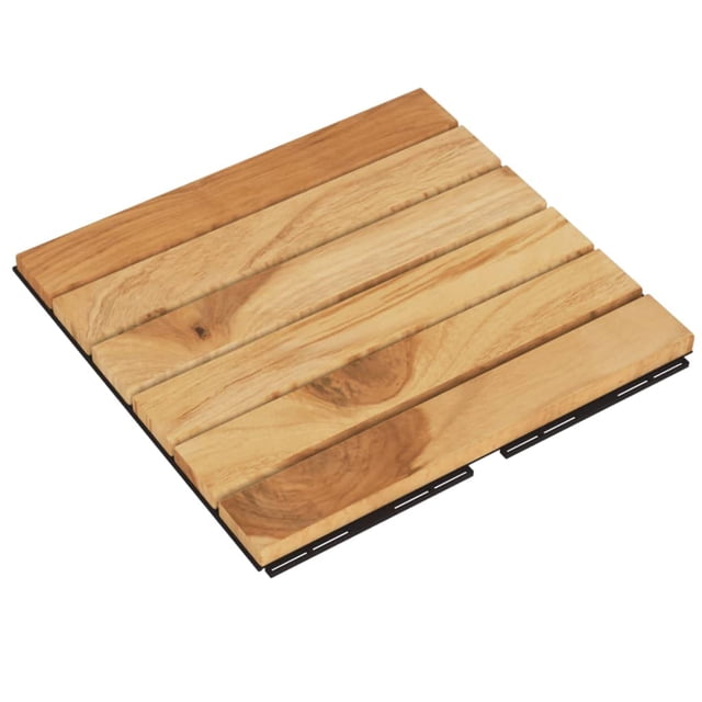 Baldosas VidaXL, 20 unidades cuadradas, 30 x 30 cm, madera maciza de teca