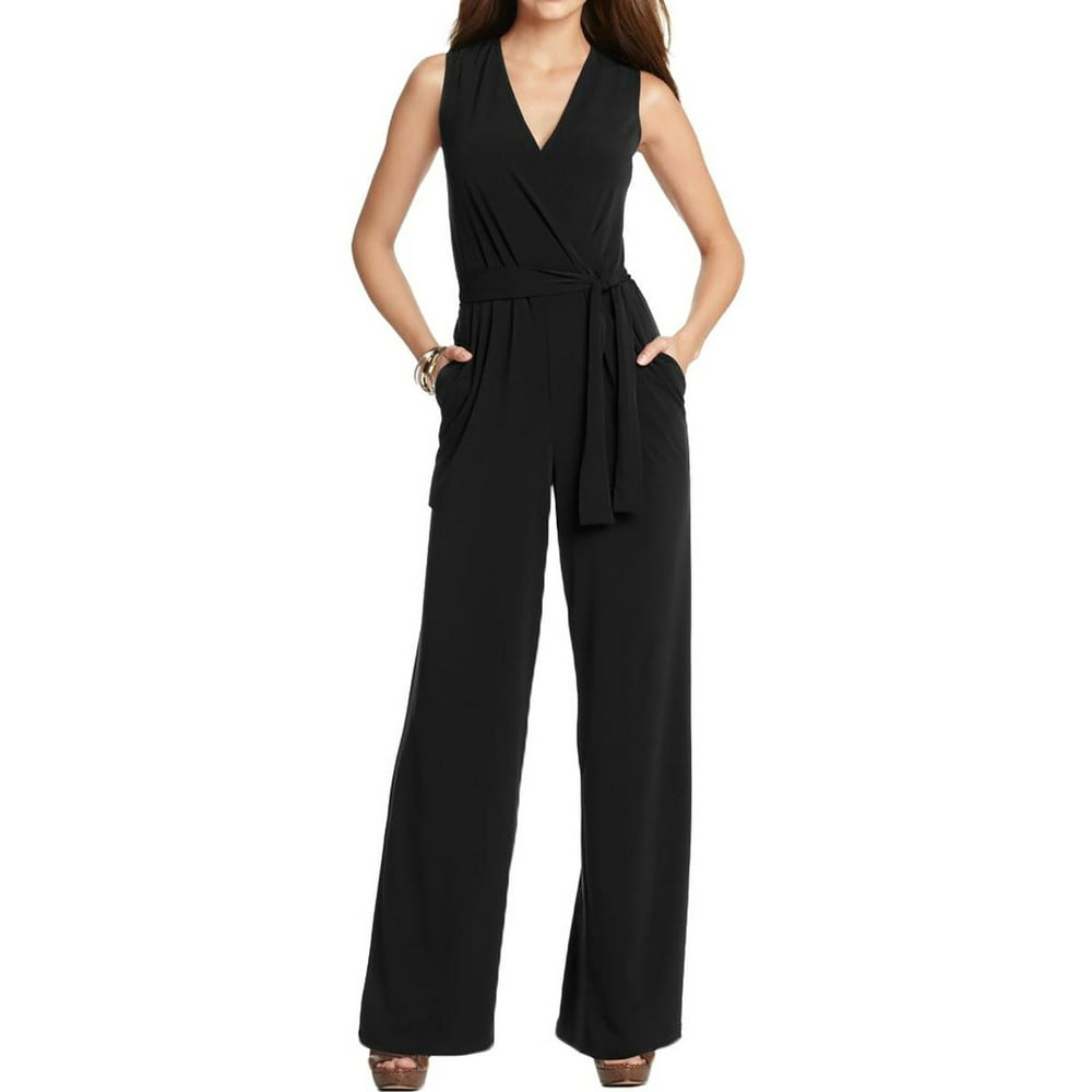 NY Collection - NY Collection Womens Knit Sleeveless Jumpsuit - Walmart ...