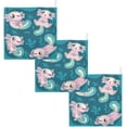 thumbnail image 7 of Dreamtimes 5 PCS Pink Axolotl Set Baby Muslin Washcloths, Cute Salamander Face Towel Burp Cloths Ultrasoft Absorbent Cotton Bath Wipes Towels for Newborn Boys Girls, 7 of 7