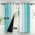 thumbnail image 2 of Lfeey Teal Gradient Ombre Blackout Curtains for Bedroom Living Room, Grommet Curtains, 42x72 inch, Set of 2, 2 of 7