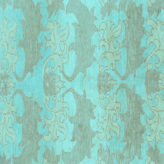 Ahgly Company Indoor Square Abstract Light Blue Modern Area Rugs, 8' Square