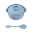 thumbnail image 2 of AUNVITO Microwave Safe Small Cooking Pot Set, Ribbed Handled Bowl With Lid & Spoon, Multi-color Heat Resistant Cookware For Home Dining Prep, 2 of 6