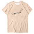 thumbnail image 2 of Fiudx Camisetas para Mujer Camiseta Casual de Manga Corta con Cuello Redondo y Estampado de Letras para Mujer, 2 of 4