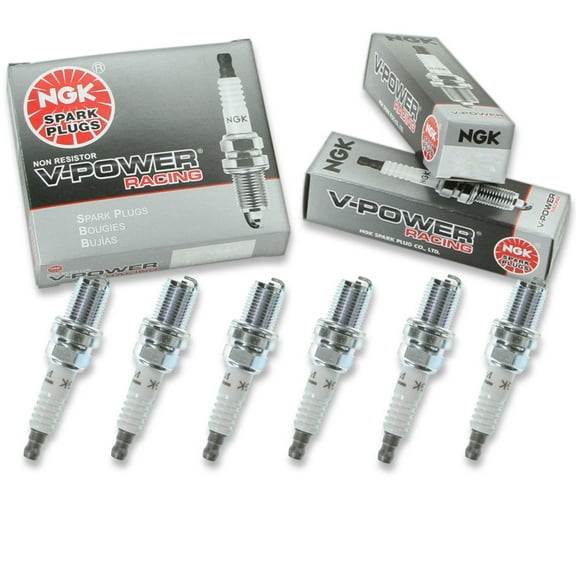 6 pc NGK 5238 V-Power Racing Spark Plugs for 2593 2594 2613 296 3933 4046 4052 687 7529 762 AG701 AG701C AG901 AG901C AR3933 AR3933X C59 C59C C59CX F3CS S41XL W27ES-U W3C W3C0 W3CC W3CO Ignition Wire