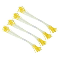 Uxcell 10mm Double Heads Flower Stamen, 100 Pcs Artificial Flower Pistil Matt for DIY Christmas Decoration, Yellow