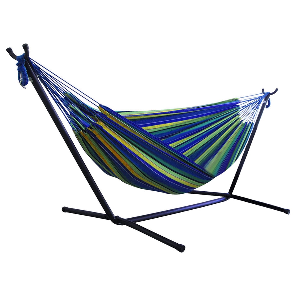Portable Outdoor Canvas Hammock Camping Garden Sleeping Swing Hanging Bed Chair 