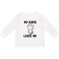 thumbnail image 3 of Inktastic My Auntie Loves Me Girls Long Sleeve Toddler T-Shirt, 3 of 5