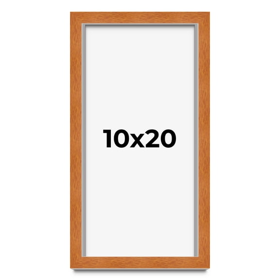 10x20 Frame Honey Pecan Brown Picture Frame - Modern Photo Frame Includes UV Acrylic Shatter Guard