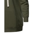 thumbnail image 4 of A2Y Women's Relax Fit Long Sleeve Kangaroo Pockets Hoodie Sweatshirts Dark Olive L, 4 of 6