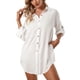 thumbnail image 2 of Vestido camisero casual Nikou para mujer con solapas abotonadas y puños vueltos, 2 of 8