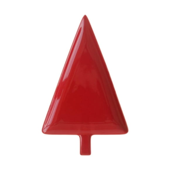 Plato de fruta navideña, cuenco para dulces navideños, decoración creativa, plato de cena, cuenco de cerámica para servir como obsequios de fiesta, Arbol y rojo
