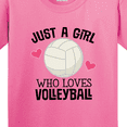 thumbnail image 4 of Inktastic Just a Girl Who Loves Volleyball Youth T-Shirt, 4 of 5