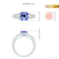 thumbnail image 4 of Angara Natural 1.5 Ct. Tanzanite with Diamond Classic Ring in 14K White Gold for Women (Ring Size: 3.5), 4 of 9