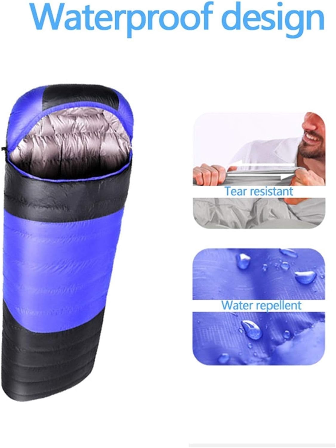1.5kg/1.7kg Ultralight Adult Envelope Sleeping Bag Outdoor Camping Duck Down Autumn Sleeping Bag Sleeping Bag 210 * 80cm