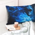 thumbnail image 4 of Rateoe Wolf Pattern Decorative Pillow Case,Throw Pillow Covers,Plush Pillow Cover,Soft Pillow Case,Velvet Pillow Case-16"x24", 4 of 5