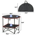 "HomGarden 28"" Foldable Tailgate Outdoor Table, Round Portable
