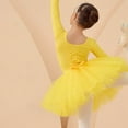 thumbnail image 3 of Eltusu Girls Ballet Skirts, Princess Solid Color Dacing Elastic Waist Tutu Skirts Ballerina Dress Yellow Size 7-8 T, 3 of 4