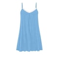 thumbnail image 7 of Women’s Casual V-Neck Sleeveless Lace Dress, Solid Homewear, 7 of 7