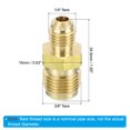 thumbnail image 2 of Uxcell 1/4 SAE Male x 3/8 SAE Male Brass Flare Union Connector, 3 Pcs Gas Adapter Brass Tube Coupler Pipe Fitting, 2 of 6