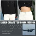 thumbnail image 3 of JASGARDE Crop Tuck Band, Adjustable Crop Band for Sweater and Shirt Belly Leaking Crop Tuck Band Elastic Band to Change The Style of Your Tops Shirt Stays Belt for Women, L Circumference 116, 3 of 5