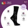 thumbnail image 4 of Fruit of the Loom Cushion Everyday Crew Socks for Women, Black, Sizes 4-10 (10-Pack), 4 of 5