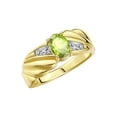 thumbnail image 4 of RYLOS Bagues pour Femmes Bague Aile d'Ange en Or Jaune 14K Pierre de Naissance Pierre Précieuse 7X5MM et Diamants Péridot d'Août Bijoux pour Femmes Bagues en Or pour Femmes Taille 7, 4 of 6