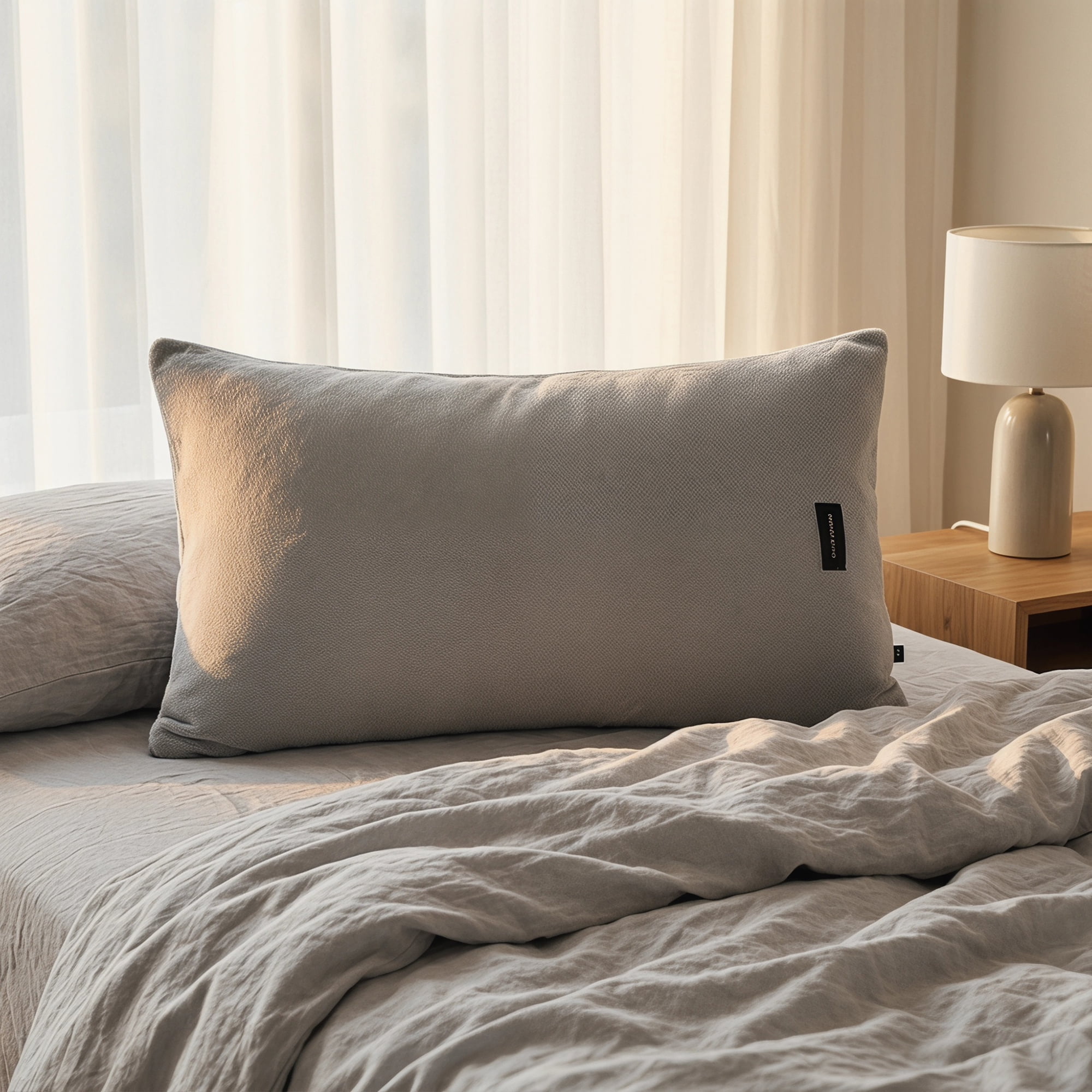 Unique Bargains 2 Pack Fabric Pillowcase Envelope Closure Wrinkle Resistant Queen Gray A