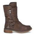 thumbnail image 2 of GC Shoes Womens Brandy Ruched Round Toe Mid-Calf Boots, 2 of 5