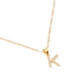 thumbnail image 2 of Dije Inicial Letra K Mini con Zirconia Chapa de Oro 18k Cadena Ametrinaa, 2 of 5