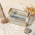 thumbnail image 5 of Geometric Glass & Brass Box, Vintage Jewelry Box Display Case Wedding Ring Holder Keepsake Box Desktop Display Box for Wedding-Large, 5 of 5
